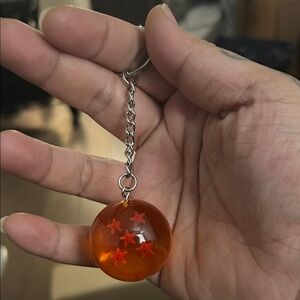 Orange Star Keychain